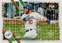 2021 Topps Holiday Base Set Justin Turner #HW82 card