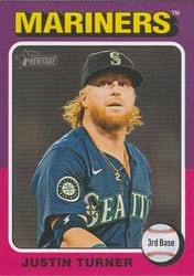 2024 Topps Heritage Base Set Justin Turner #586b card