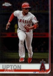 2019 Topps Chrome Base Set Justin Upton #72 card