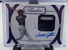 2024 Panini Flawless Prime Patch Autographs (Horizontal) Justin Upton #PPH-JU card