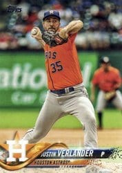 2018 Topps Base Set Justin Verlander #650 card