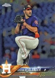 2018 Topps Chrome Base Set Justin Verlander #96 card