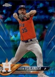 2018 Topps Chrome Sapphire Edition Base Set Justin Verlander #650 card