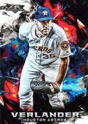 2018 Topps Fire Base Set Justin Verlander #23 card
