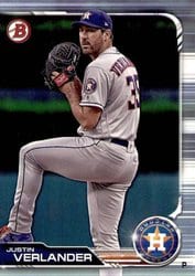 2019 Bowman Base Set Justin Verlander #64 card