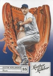 2019 Panini Leather & Lumber Base Set Justin Verlander #32 card
