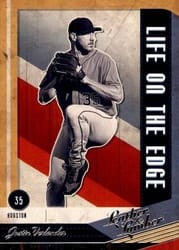 2019 Panini Leather & Lumber Life on the Edge Justin Verlander #LOE-6 card