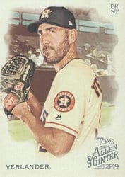 2019 Topps Allen & Ginter Base Set Justin Verlander #26 card