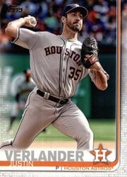 2019 Topps Base Set Justin Verlander #57 card