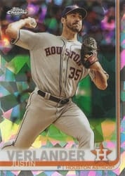 2019 Topps Chrome Sapphire Edition Base Set Justin Verlander #57 card