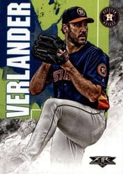 2019 Topps Fire Base Set Justin Verlander #24 card