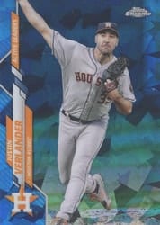 2020 Topps Chrome Update Sapphire Edition Base Set Justin Verlander #U-240 card