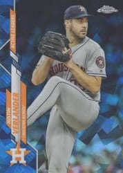 2020 Topps Chrome Update Sapphire Edition Base Set Justin Verlander #U-34 card