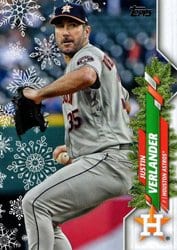 2020 Topps Holiday Base Set Justin Verlander #HW43 card