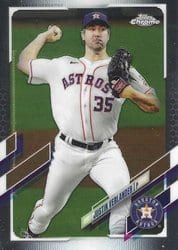2021 Topps Chrome Base Set Justin Verlander #122 card