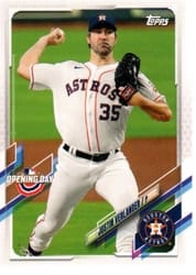 2021 Topps Opening Day Base Set Justin Verlander #209 card