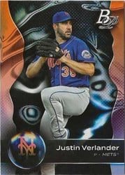 2023 Bowman Platinum Base Set Justin Verlander #21 card