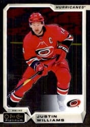 2018-19 O-Pee-Chee Platinum Base Set Justin Williams #16 card