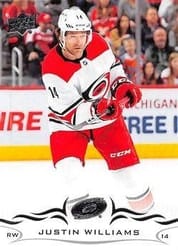 2018-19 Upper Deck Base Set Justin Williams #33 card