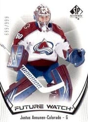 2021-22 SP Authentic Base Set Justus Annunen #159 card