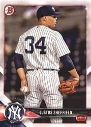 2018 Bowman Prospects Justus Sheffield #BP69 card