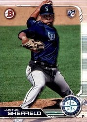 2019 Bowman Base Set Justus Sheffield #12 card