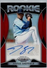 2019 Panini Prizm Rookie Autographs Justus Sheffield #RA-JS card