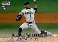 2019 Stadium Club Base Set Justus Sheffield #216 card