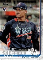 2019 Topps Base Set Justus Sheffield #306 card