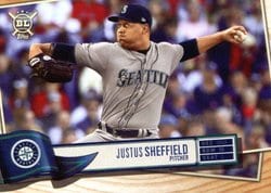2019 Topps Big League Base Set Justus Sheffield #82 card