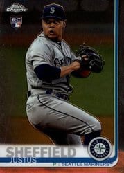 2019 Topps Chrome Base Set Justus Sheffield #110 card