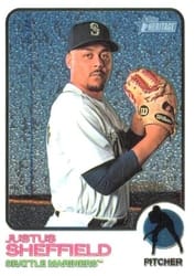 2022 Topps Heritage Chrome Justus Sheffield #556 card