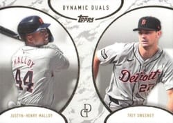 2025 Topps Dynamic Duals Base Set Justyn-Henry Malloy / Trey Sweeney #27 card