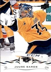 2018-19 Upper Deck Base Set Juuse Saros #356 card