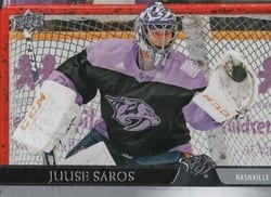 2020-21 Upper Deck Base Set Juuse Saros #107 card