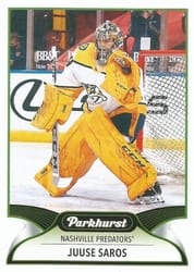2021-22 Parkhurst Base Set Juuse Saros #196 card