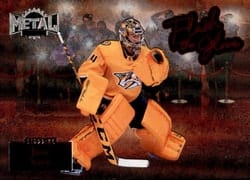 2022-23 SkyBox Metal Universe Flash the Glove Juuse Saros #FL-8 card