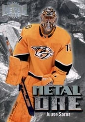 2022-23 SkyBox Metal Universe Metal Ore Juuse Saros #MO-4 card
