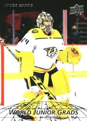 2022-23 Upper Deck World Junior Grads Juuse Saros #WG-16 card