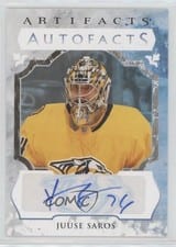 2023-24 Upper Deck Artifacts Autograph Facts Juuse Saros #AF-SA card