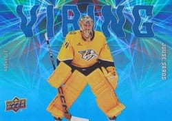 2025-26 Upper Deck Vibing Juuse Saros #VB-4 card