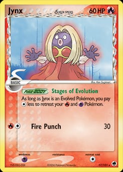 2006 Dragon Frontiers Jynx δ #17 card