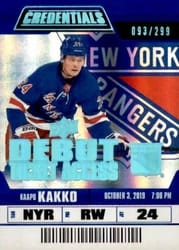 2019-20 Upper Deck Credentials Base Set Kaapo Kakko #145 card
