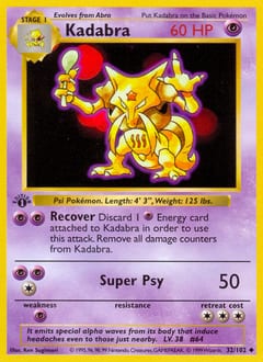 1999 Base Kadabra #32 card