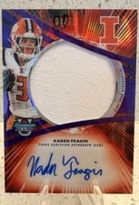 2025 Bowman University Best Prospect Jumbo Relic Autographs Refractor Kaden Feagin #JRA-KF card