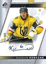 2022-23 SP Authentic Base Set Kaedan Korczak #122 card