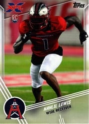 2020 Topps XFL Base Set Kahlil Lewis #173 card