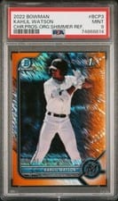 2022 Bowman Chrome Prospects Kahlil Watson #BCP-3 card