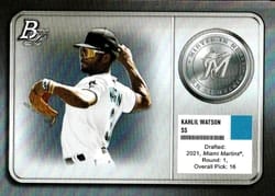 2022 Bowman Platinum Minted in Merit Kahlil Watson #MM-10 card