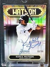 2022 Bowman Sterling Signage Autographs Kahlil Watson #SSA-KW card